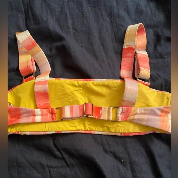 BECCA by Rebecca Virtue Cabana Bandeau Bikini Swimsuit Top in Sunset Dye - Picture 7 of 8